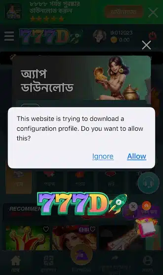 "Allow" ট্যাপ করুন।